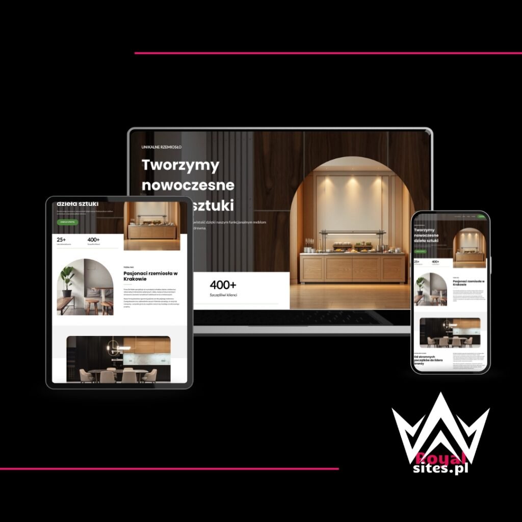 strona internetowa www dla pracowni solarskiej, stolarza, Horeca, meble drewniane, seo
